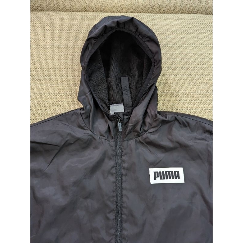 PUMA 黑色連帽風衣外套 運動外套 L號 XL號