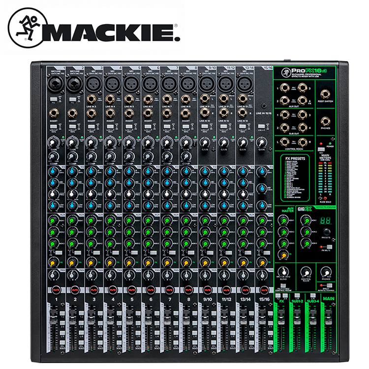 Mackie ProFX16v3 專業類比混音機-GigFX效果引擎/原廠公司貨