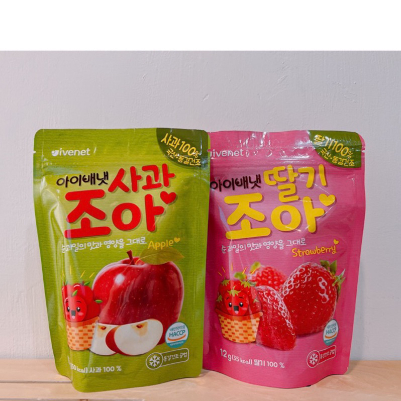 ⭐️現貨當天出⭐️韓國代購✈️ ivenet 艾唯倪 韓國水果果乾 果乾片 果乾脆片 草莓 寶寶餅乾 餅餅