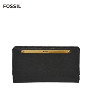 FOSSIL Liza 輕巧型真皮零錢袋長夾-黑色 SL7891001