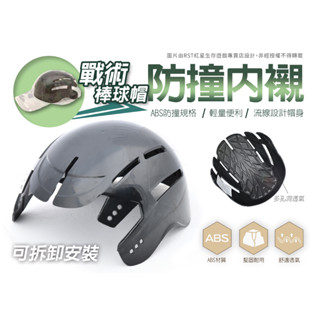 RST紅星 - 防撞帽 ABS防撞內襯 保護殼 安全護墊 安全帽 戰術棒球帽 鴨舌帽 漁夫帽 圓盤帽 防爆頭 08130