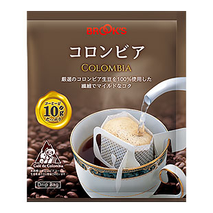 【日本原裝BROOK’S布魯克斯】哥倫比亞5入嚐鮮組(掛耳式濾泡黑咖啡)