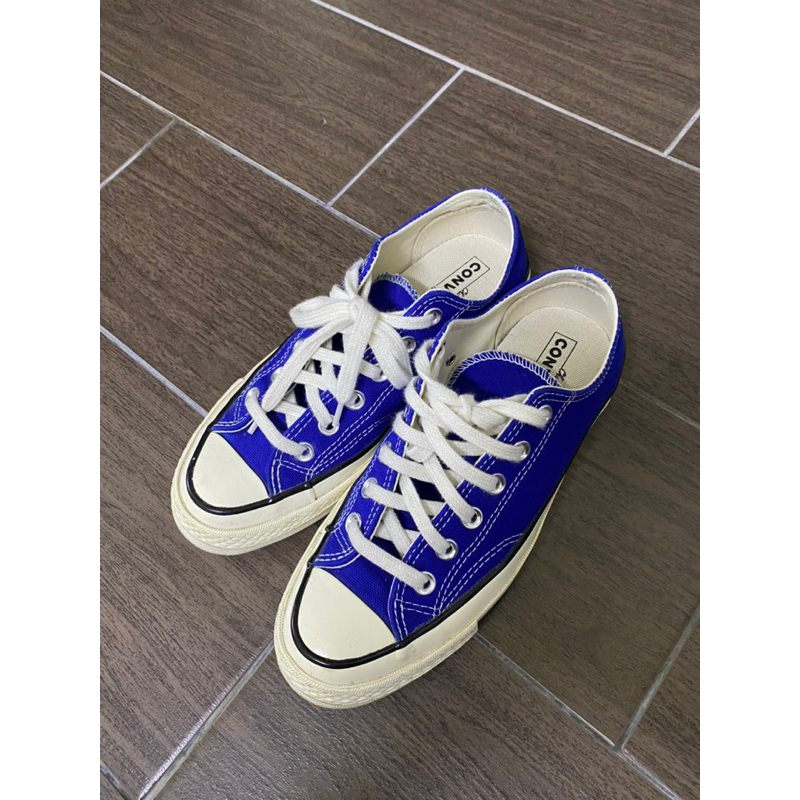 《二手美鞋》CONVERSE 1970 寶藍色 低筒 帆布鞋 US4.5