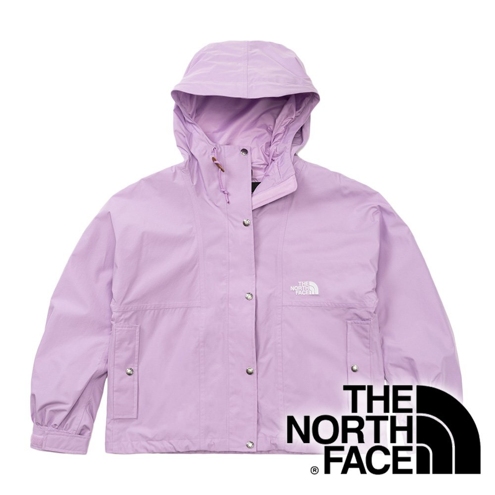 【THE NORTH FACE 美國】女防水單件式連帽外套『豆紫』NF0A5JYD