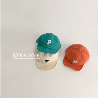 【Qimm shop】多款可選✰韓版字母刺繡棒球帽 英文P字帽子 寶寶棒球帽 運動帽 防曬帽 嬰兒帽 戶外帽帽子 寶寶帽