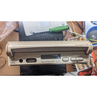 (故障品)骨董光碟機 NEC CDR-502 6X 6倍速 機械動作正常 挑片 無法讀取 此機須卡匣 (裸機出售)