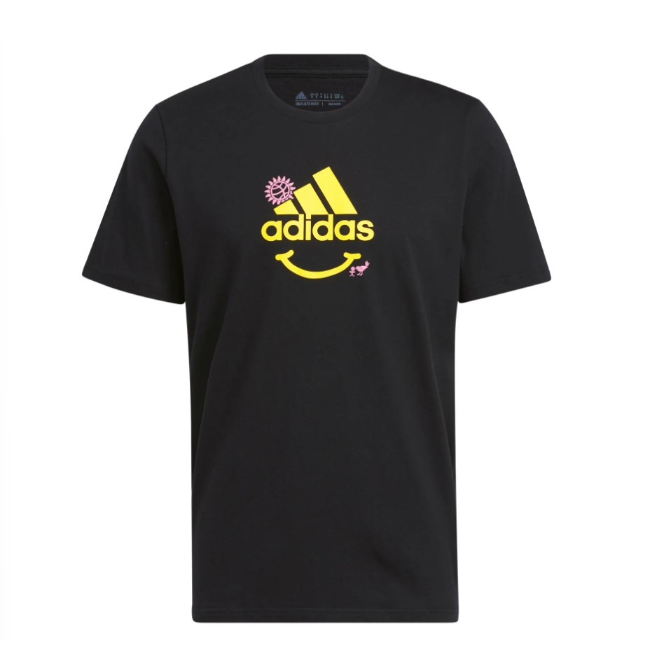 Adidas Mens M CHANGE T BLACK 男款 黑色 短袖T恤 IC1674【KAORACER】
