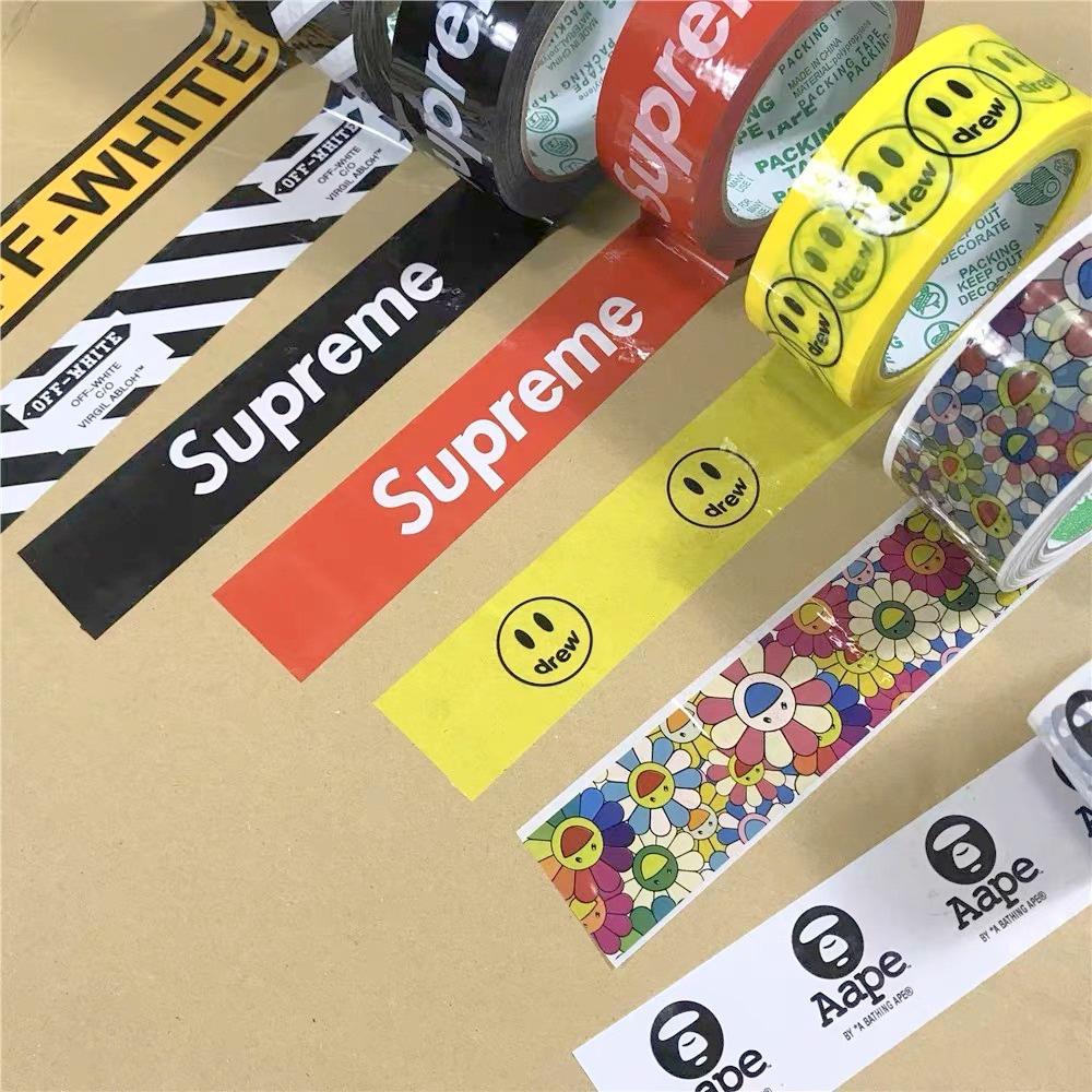 台灣現貨🔥supreme.Aape.off-white.太陽花.drew.生化危機.EVA.夏亞.易碎打包防水封箱膠帶