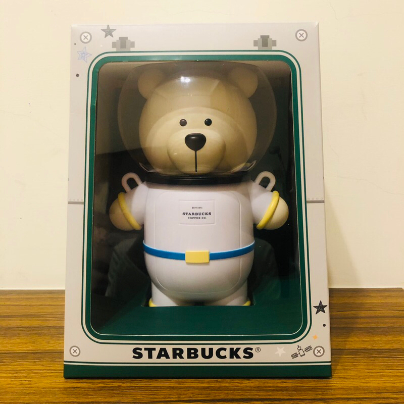 【全新】Starbucks 星巴克 登月小熊 爆米花桶 （藍） 🈚️爆米花🈚️