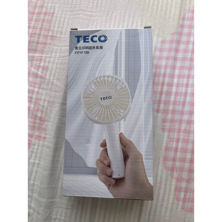TECO東元 USB充電式 手持桌立兩用小風扇-白