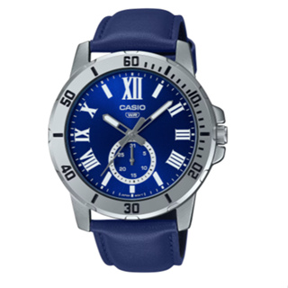 CASIO 紳士時尚羅馬時刻日期顯示皮帶腕錶 MTP-VD200L-2B
