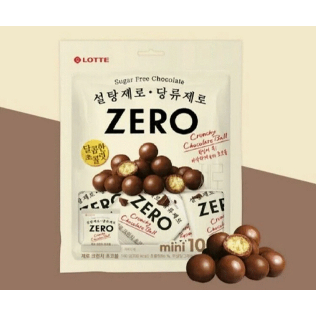 現貨在台! 韓國樂天LOTTE ZERO巧克力球 ZERO 巧克力 零砂糖 黑巧克力