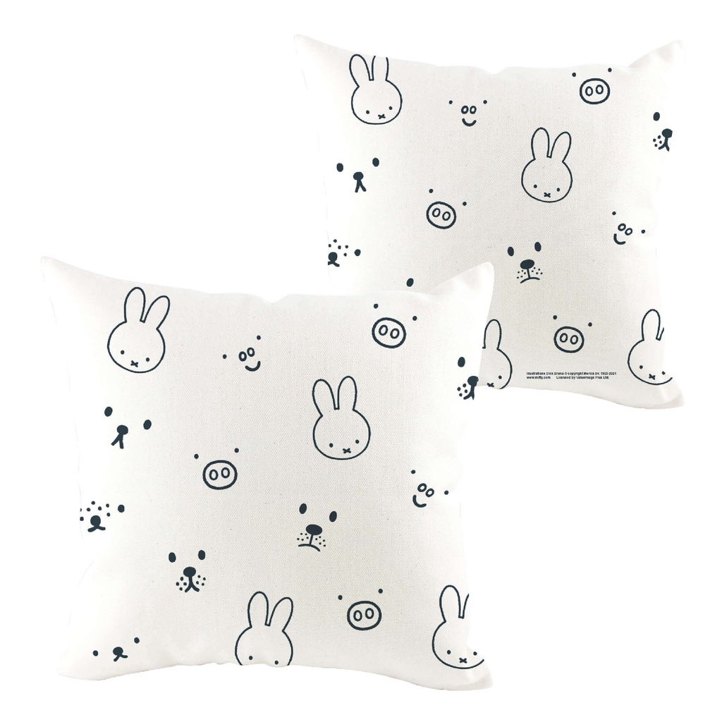 MIFFY 米飛兔 miffy插畫設計款抱枕 居家雙面抱枕 抱枕心 靠枕 棉心 30x30公分  正版授權