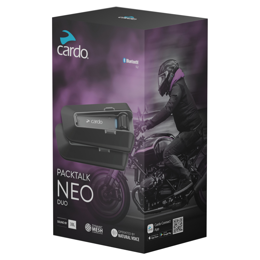 【德國Louis】Cardo PackTalk NEO DUO 網狀對講通訊系統 雙人藍牙耳機藍芽麥克風10058299