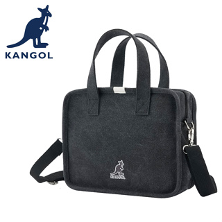 KANGOL 英國袋鼠 手提包 側背包 斜背包 63251704 水洗帆布包 黑色 中灰 淺藍 淺紅 淺卡其