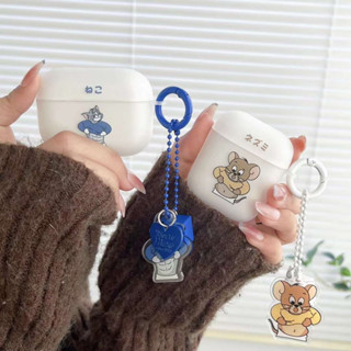 惡搞貓和老鼠 肌肉湯姆 傑瑞 磨砂軟殼 掛件適用於AirPods 3代耳機套 AirPods Pro 蘋果無線藍牙耳機套