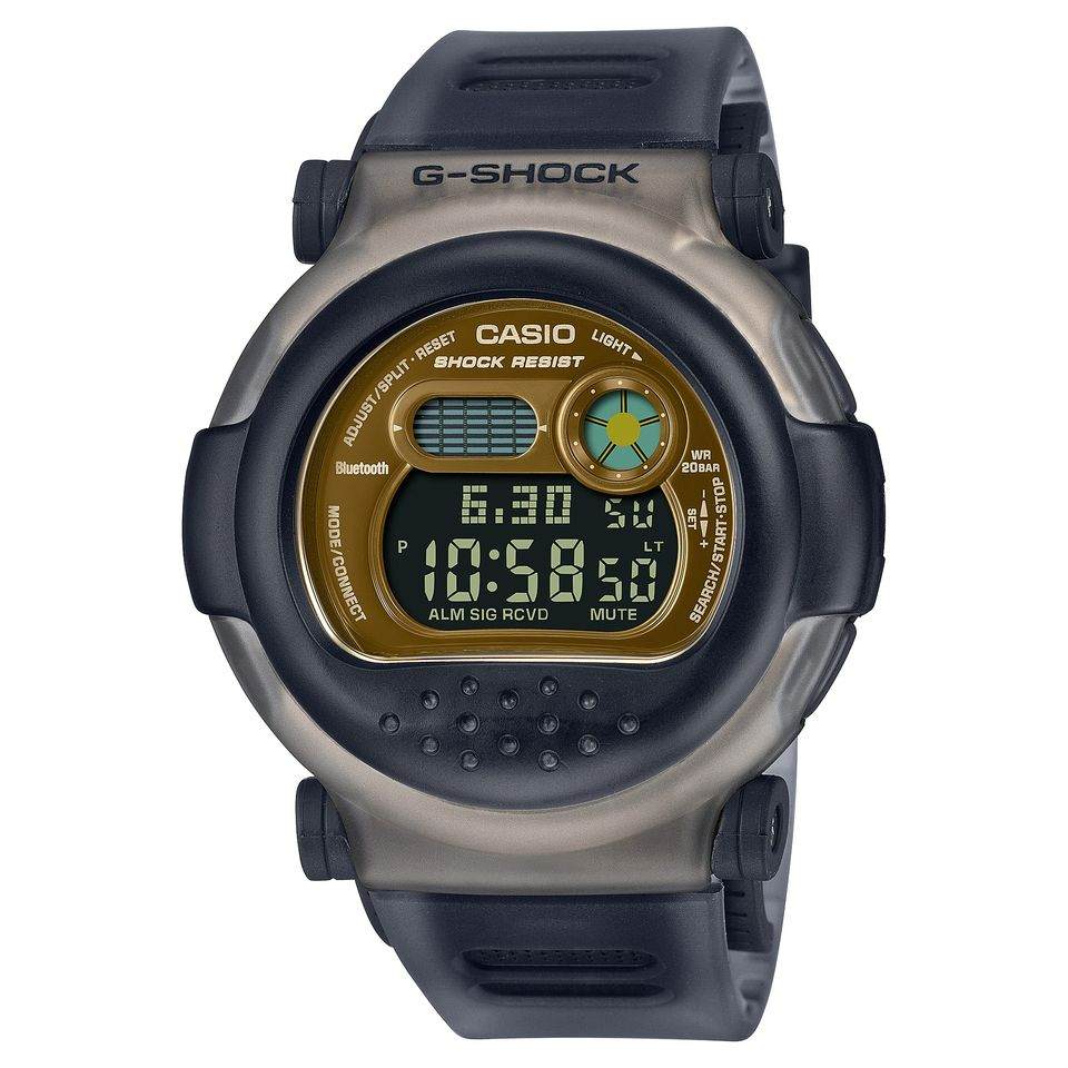【CASIO】G-SHOCK 復古風智慧藍牙連結電子錶 雙錶殼 G-B001MVB-8 台灣卡西歐公司貨