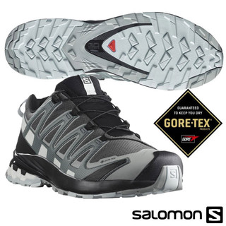 【索羅門 SALOMON】男 輕量健野鞋 XA PRO 3D V8 GTX 磁灰/暴綠/白 417354
