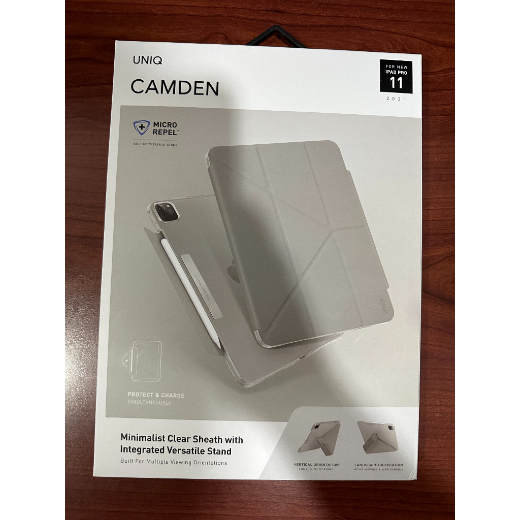 UNIQ iPad Pro 11 2021 2022 M1 M2 抗菌磁吸設計保護套 Camden 淺灰