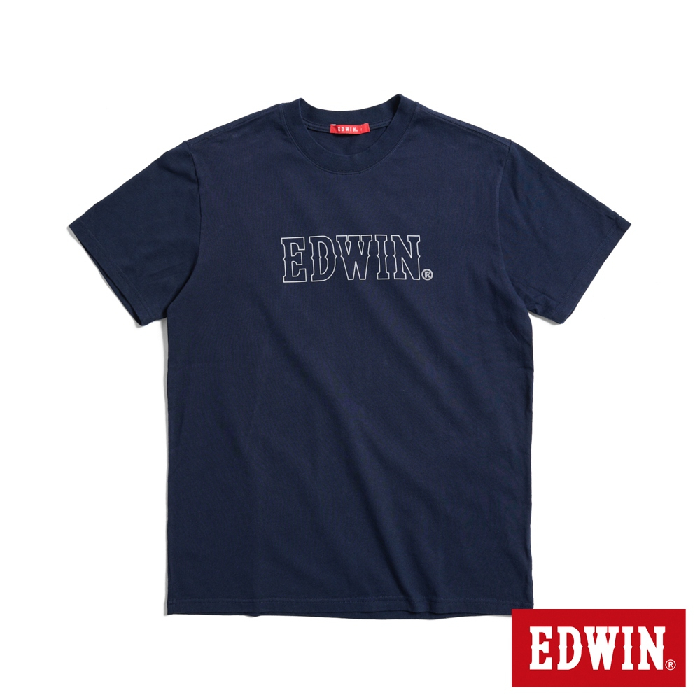 EDWIN 人氣復刻款 3M反光LOGO短袖T恤(丈青色)-男款