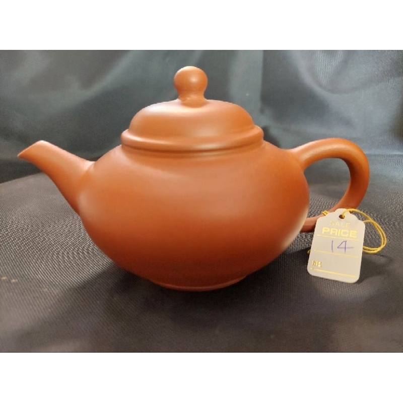 全新 14紅土手拉胚茶壺 早期台灣陶藝師傅製造 泡茶器具皿