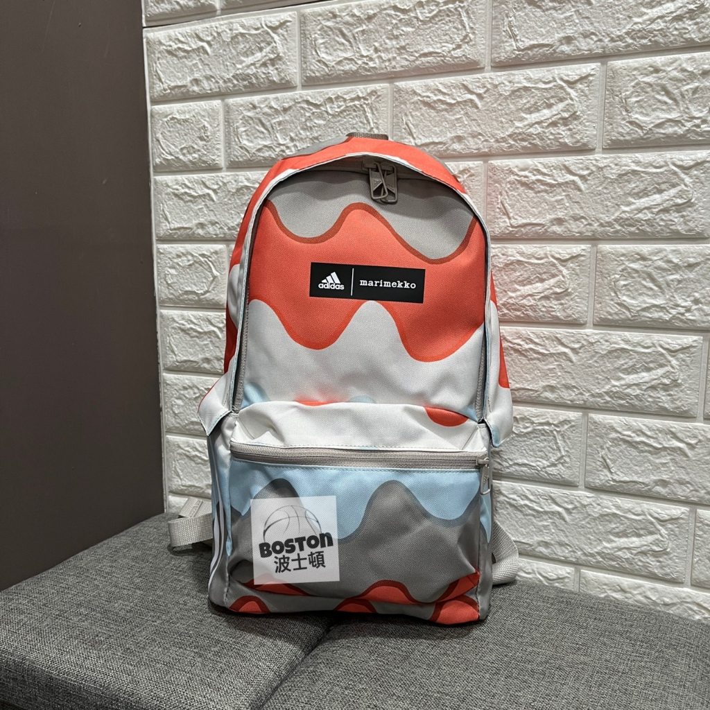 Adidas X Marimekko  包包 書包 後背包 可調式肩背帶 淺橘 H54686