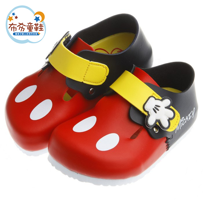 【迪士尼】Disney迪士尼米奇手套歐風氣墊懶人拖鞋