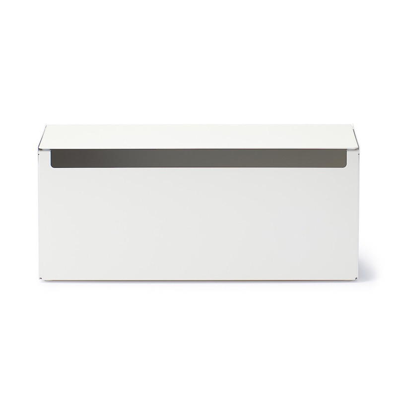 🇯🇵 MUJI 無印良品 鋼製掀蓋式電源插座收納盒｜深灰、白｜約長32寬10高14 CM
