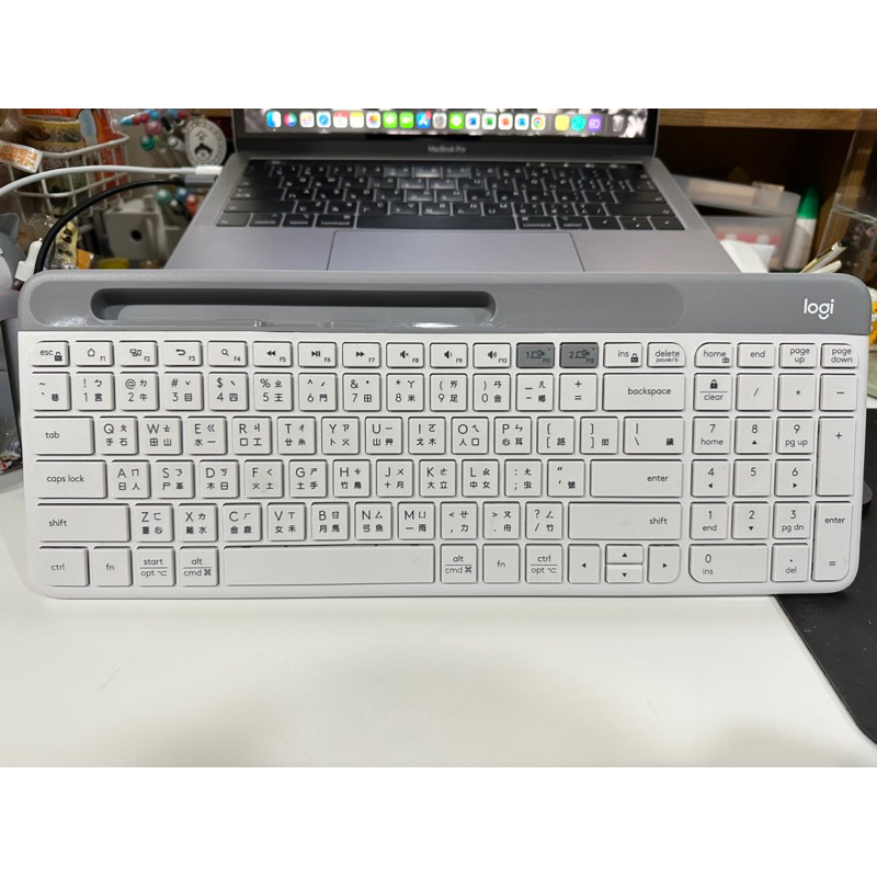 羅技 Logitech K580 多工 藍芽 無線鍵盤 珍珠白 二手