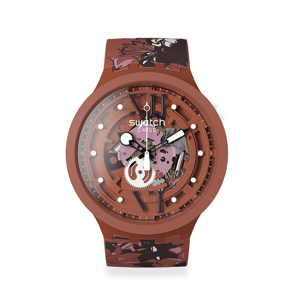 【SWATCH】BIG BOLD 手錶 CAMOFLOWER COTTON (47mm) 瑞士錶 SB05C100