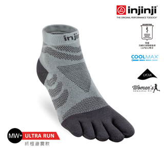 【injinji】女 Ultra Run終極系列五趾短襪 (石板灰) - WAA69 | 吸濕排汗 推薦女生 避震緩衝