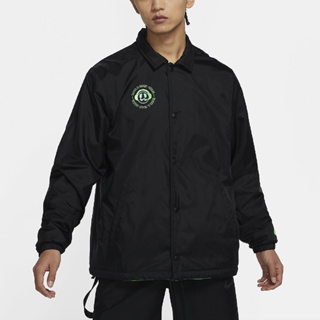 S.G Nike NSW DO6935-010 雙面穿 黑 螢光綠 教練外套 男款