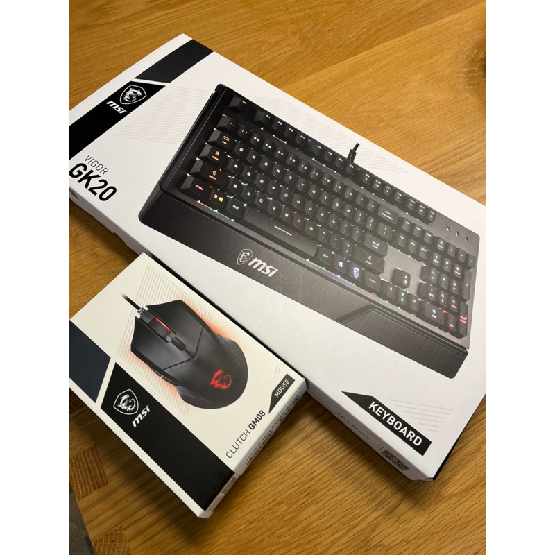 全新 msi微星  vigor gk20 電競鍵盤+gm08 電競滑鼠  電競組合 鍵盤+滑鼠