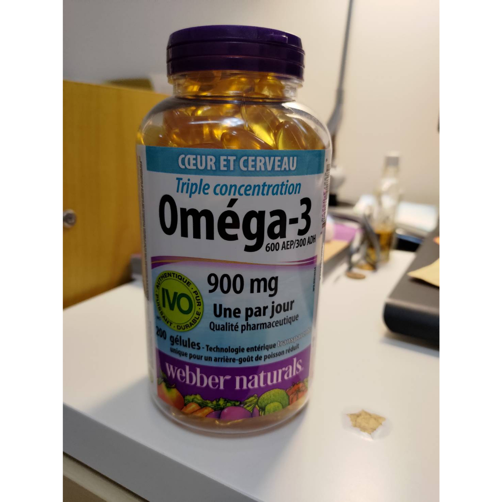 (現貨)Webber Naturals 加拿大Omega-3魚油 (200粒)
