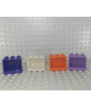 <樂高人偶小舖>正版樂高LEGO 櫥櫃 抽屜櫃 4532 容器 抽屜 白 橘 紫 2x3x2 箱子
