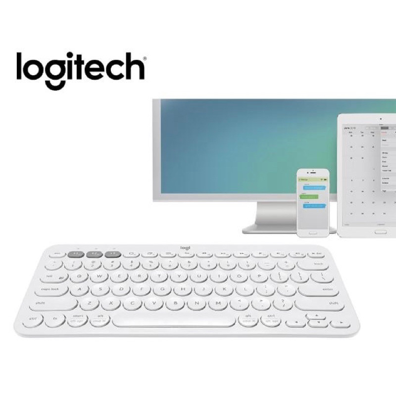 （9成新）Logitech 羅技 K380 多工藍芽鍵盤 珍珠白
