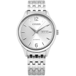 CITIZEN / 機械錶 數字刻度 日期星期 不鏽鋼手錶 銀白色 / NH7500-53A / 40mm