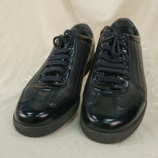 『Look Loop』二手 瑞士品牌 BALLY 37.5號 黑色真皮漆皮德訓皮鞋 球鞋 古著 VINTAGE 精品