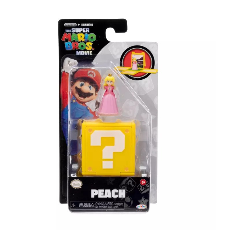Jakks Nintendo 任天堂 超級瑪利歐 瑪利歐電影:問號磚迷你公仔 Peach