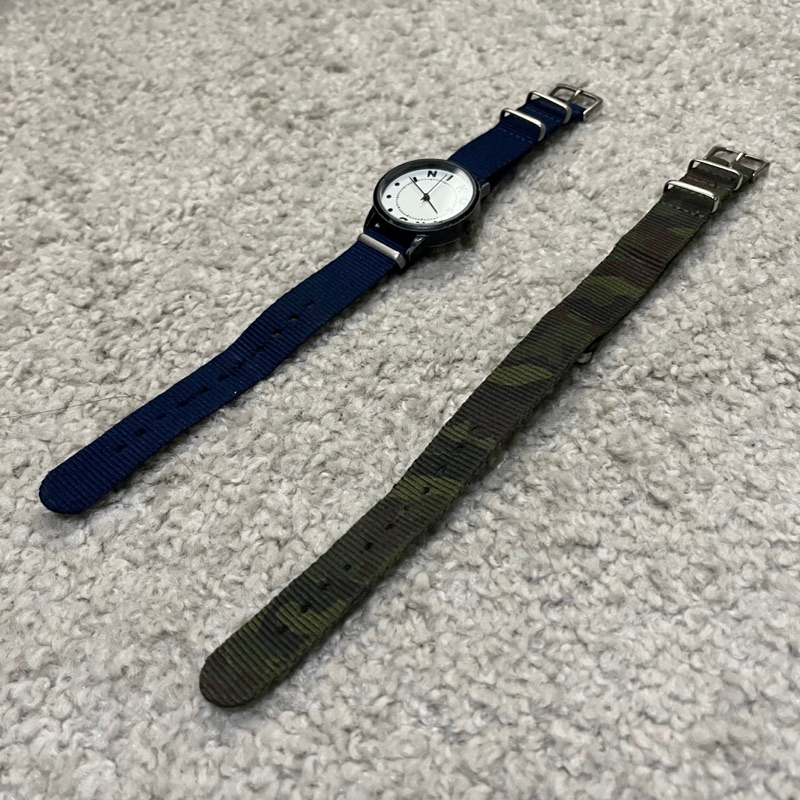［二手］niko and 手錶 錶帶 深藍 迷彩