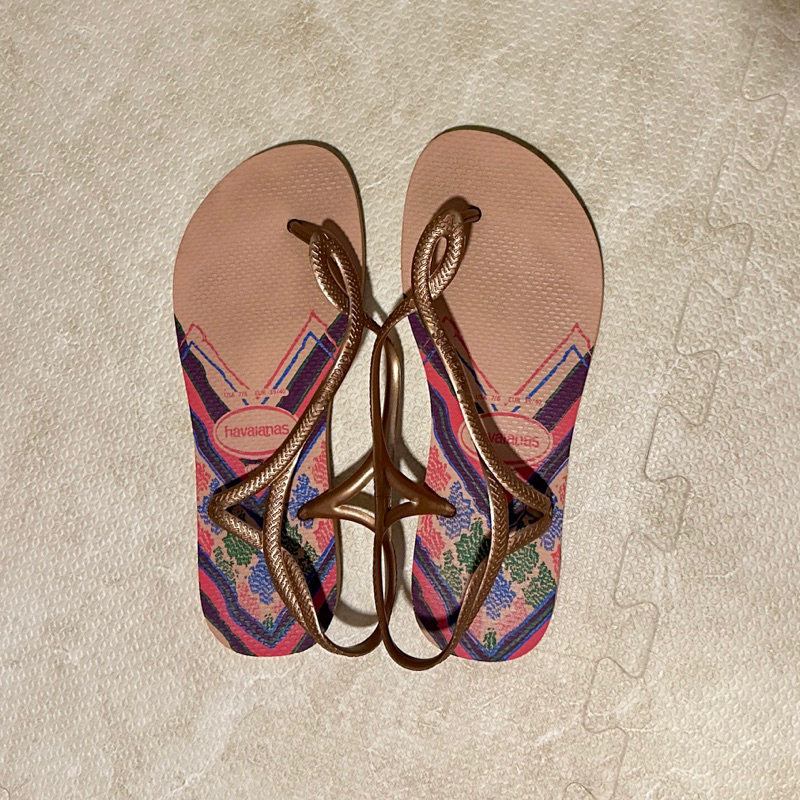 二手Havaianas LUNA PRINT涼鞋 37-38