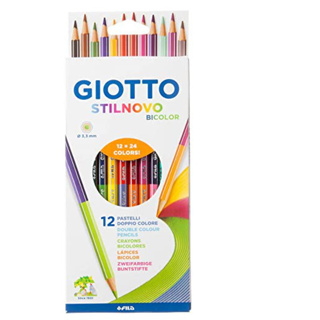 『義大利』GIOTTO Stilnovo 雙色彩色鉛筆 雙頭彩色鉛筆 12色