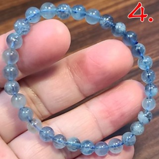 海藍寶 魔鬼藍 手鍊 手環 手珠 魔鬼海藍寶 5.8~6.1mm 天然❤水晶玉石特賣#R154-2