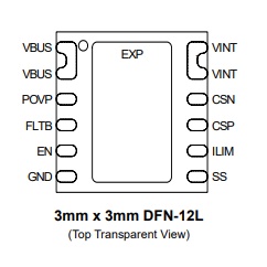 Power Switch/Driver 1:1 N-Channel 6A 12-DFN (3x3)