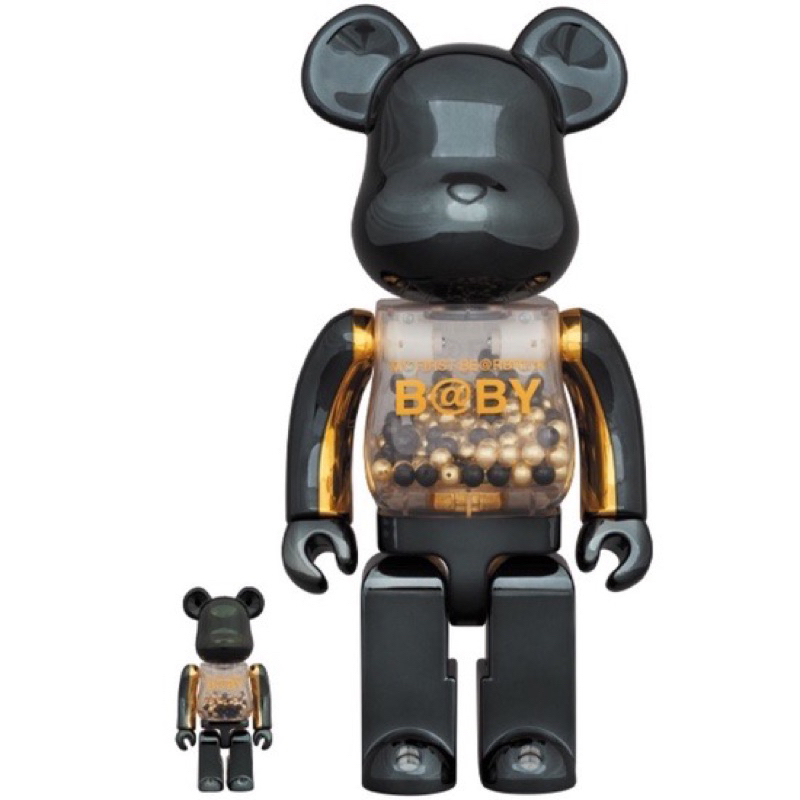 BE@RBRICK My First Baby 庫柏力克熊 400%+100% 黑金千秋 上海限定