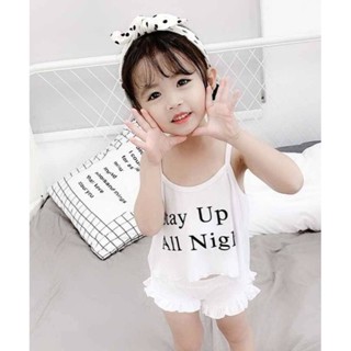 🇹🇼臺灣現貨🇹🇼80~130碼1-7歲棉質居家服 兩件套裝組 夏季 大中小童寶寶女寶寶女孩女童嬰幼兒洋氣時髦兒童童裝