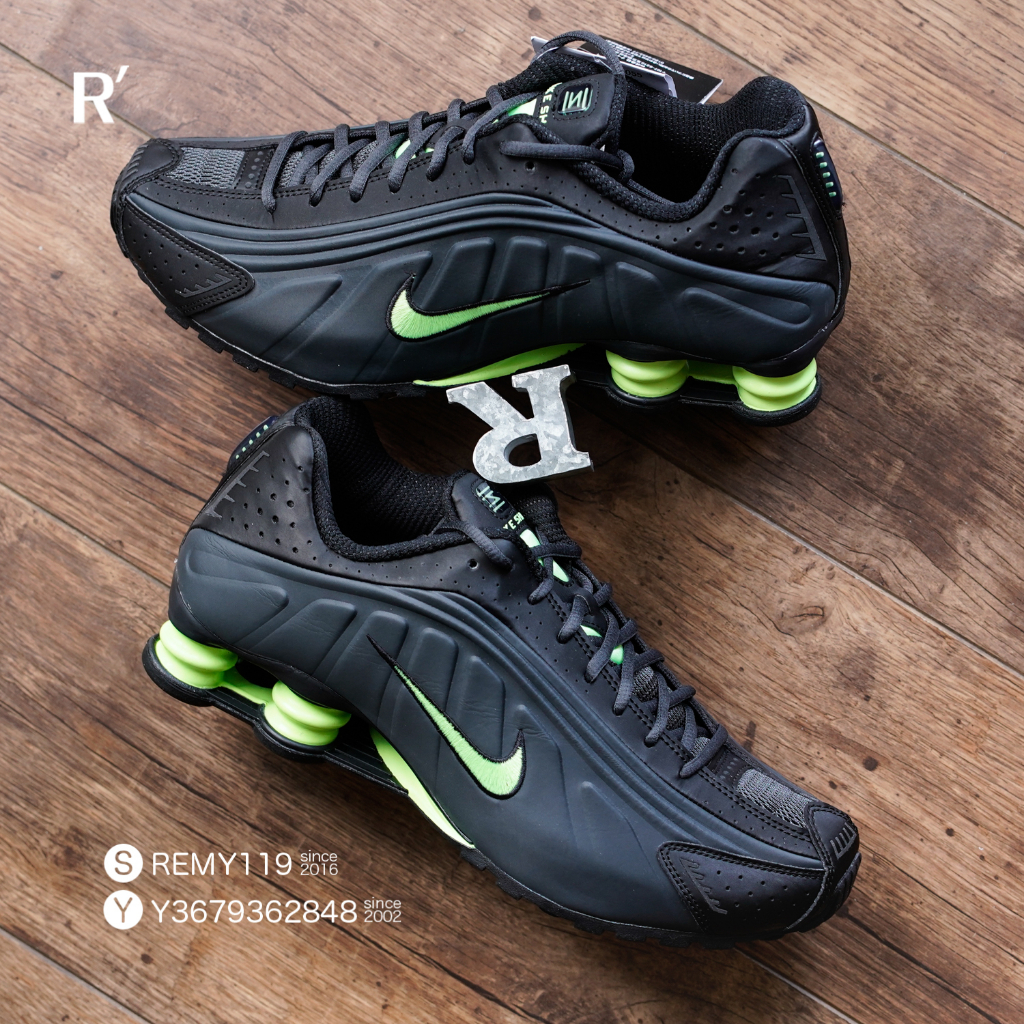 R’代購 Nike Shox R4 Ghost Green Volt 彈簧鞋 黑綠 螢光蘋果 104265-055