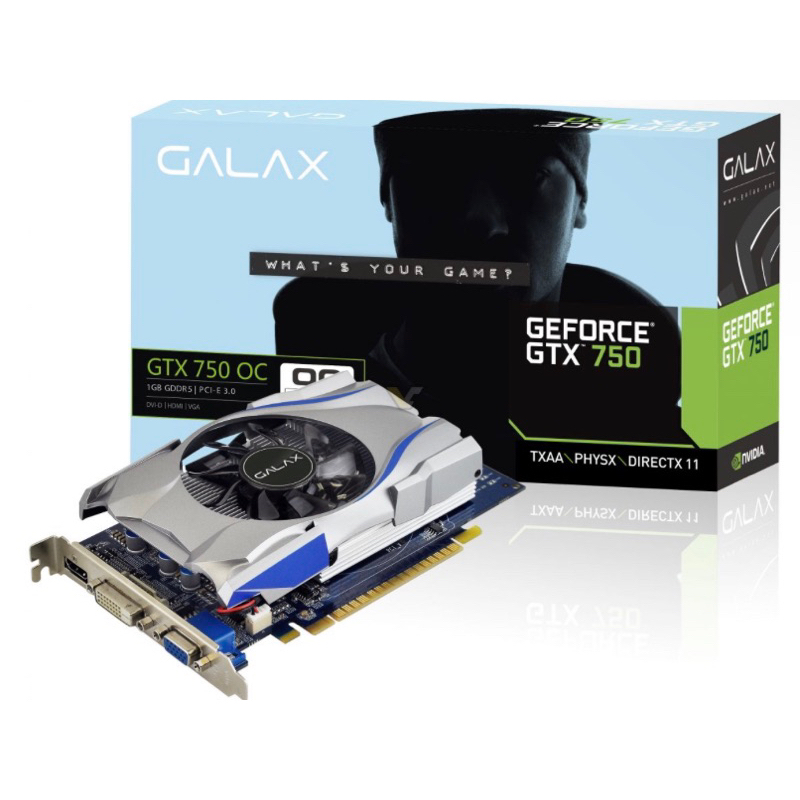 《現貨💋 免運請私訊聊聊》GALAX 影馳 GTX750 OC 1GB DDR5 顯示卡 免額外供電