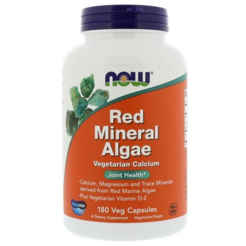 【美國原裝預購】Now Red Mineral Algae 紅藻鈣 素食鈣180顆