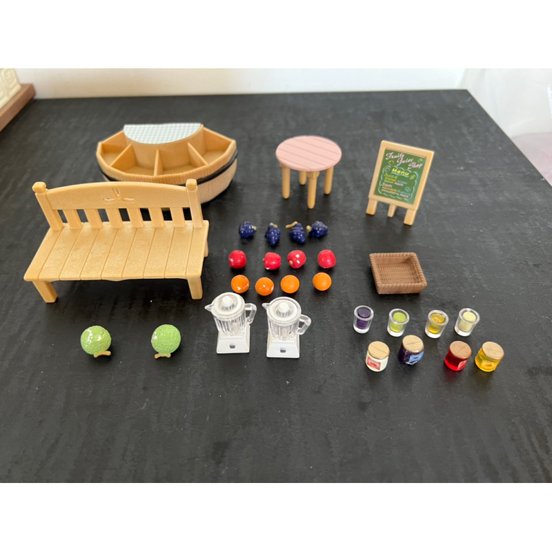 二手 森林家族 果汁鋪(無黑眼兔媽媽)